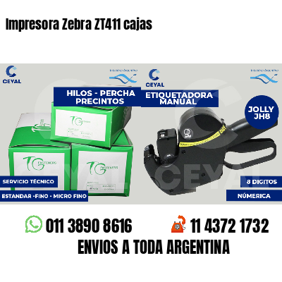 Impresora Zebra ZT411 cajas