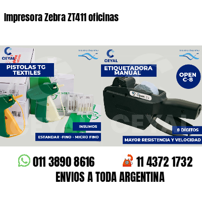 Impresora Zebra ZT411 oficinas