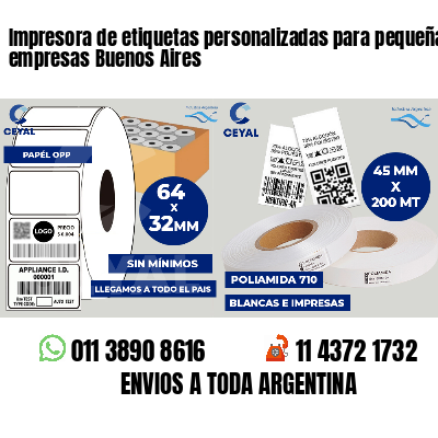 Impresora de etiquetas personalizadas para pequeñas empresas Buenos Aires