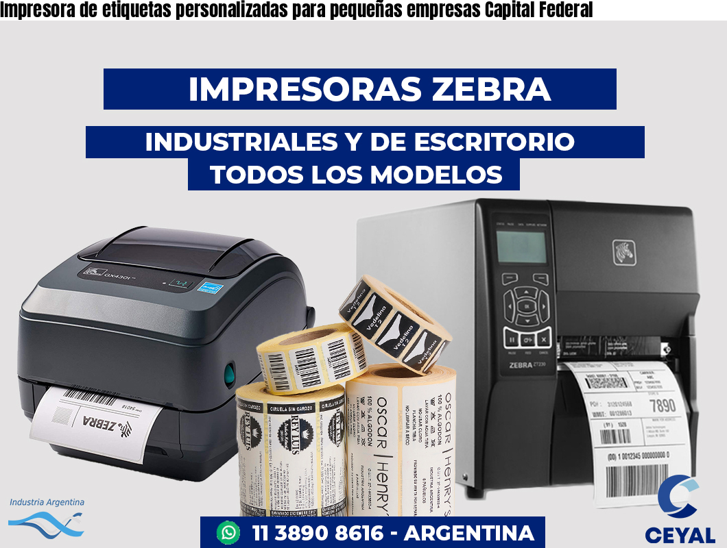 Impresora de etiquetas personalizadas para pequeñas empresas Capital Federal