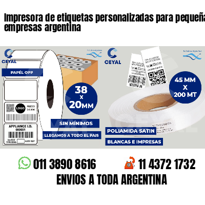 Impresora de etiquetas personalizadas para pequeñas empresas argentina