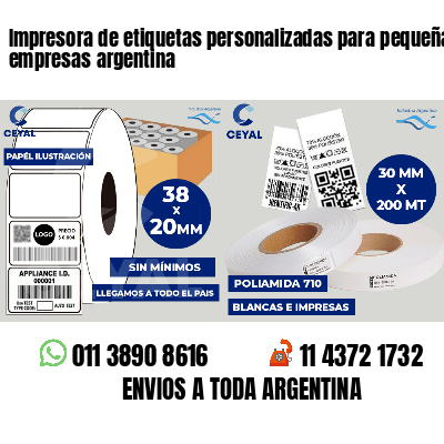 Impresora de etiquetas personalizadas para pequeñas empresas argentina