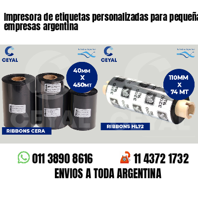 Impresora de etiquetas personalizadas para pequeñas empresas argentina