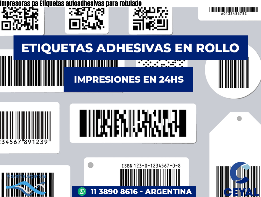 Impresoras pa Etiquetas autoadhesivas para rotulado