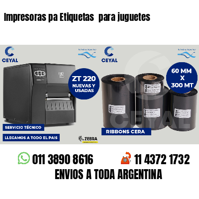 Impresoras pa Etiquetas para juguetes
