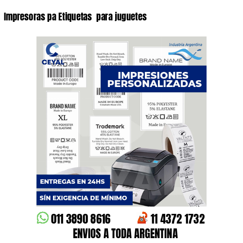 Impresoras pa Etiquetas para juguetes