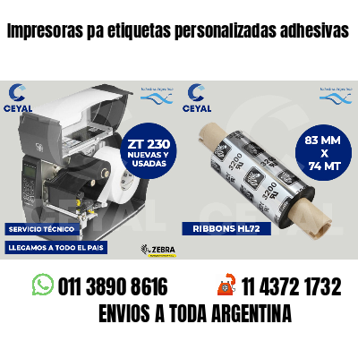 Impresoras pa etiquetas personalizadas adhesivas