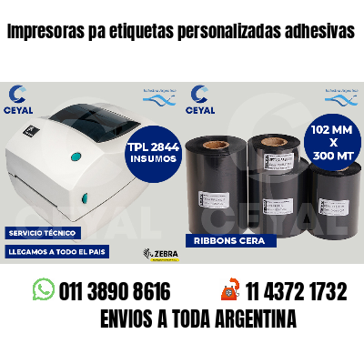 Impresoras pa etiquetas personalizadas adhesivas 