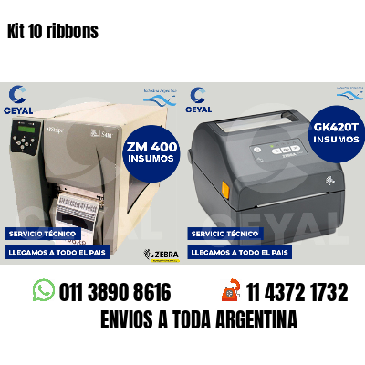 Kit 10 ribbons