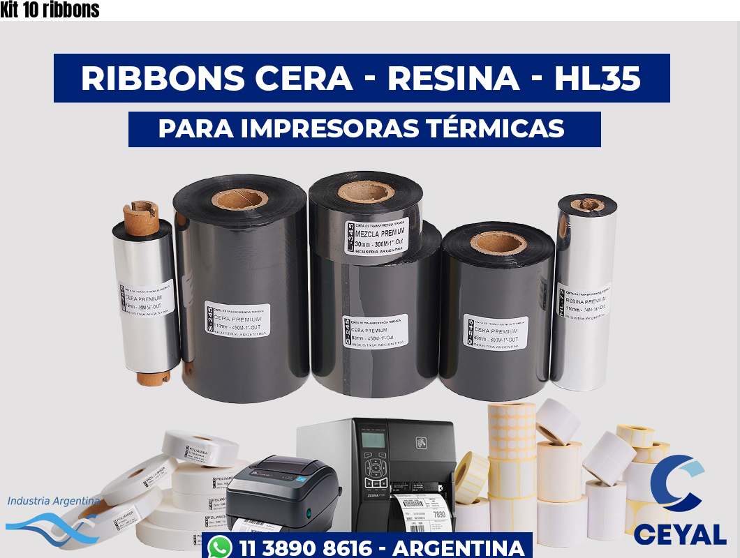 Kit 10 ribbons