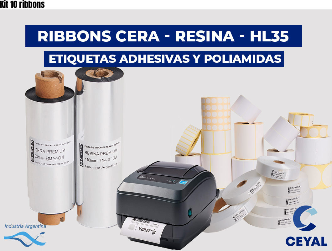 Kit 10 ribbons