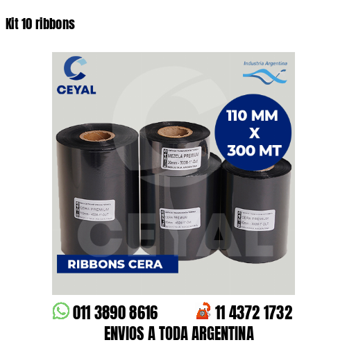 Kit 10 ribbons