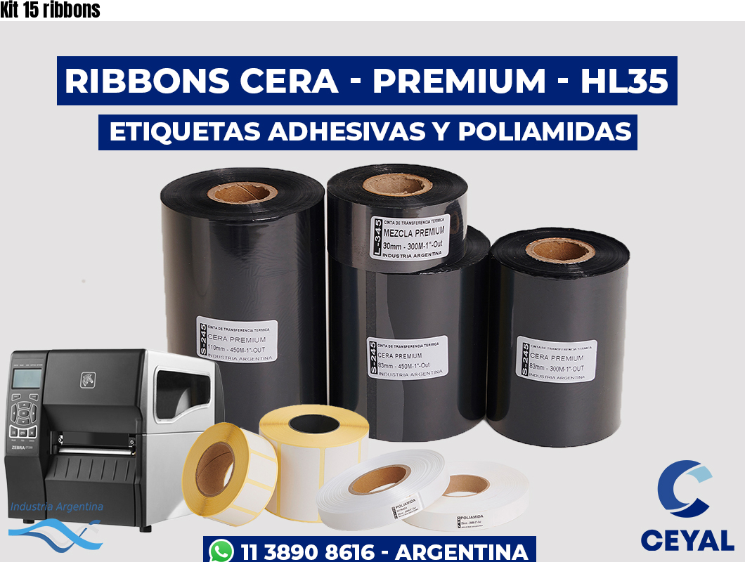 Kit 15 ribbons