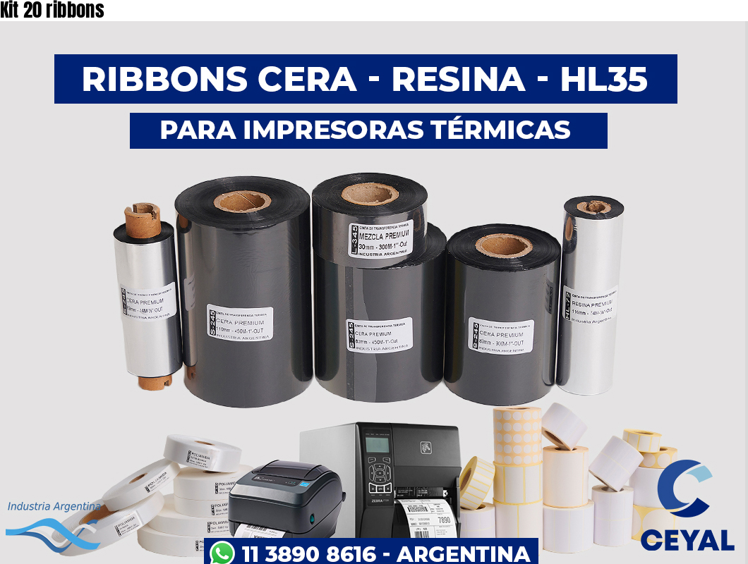 Kit 20 ribbons