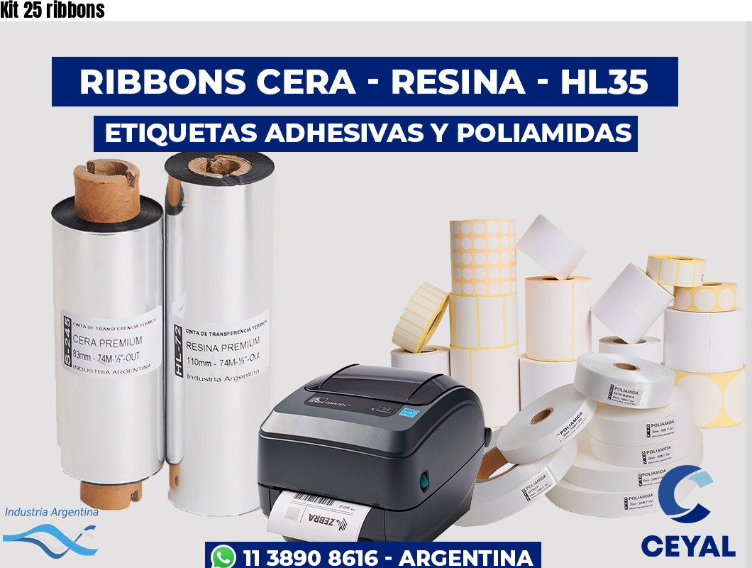 Kit 25 ribbons
