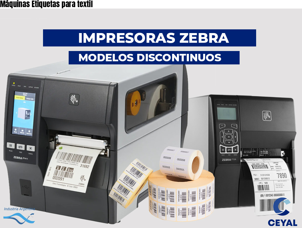 Máquinas Etiquetas para textil