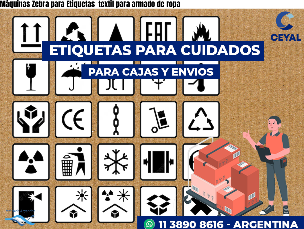 Máquinas Zebra para Etiquetas  textil para armado de ropa