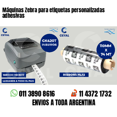 Máquinas Zebra para etiquetas personalizadas adhesivas 