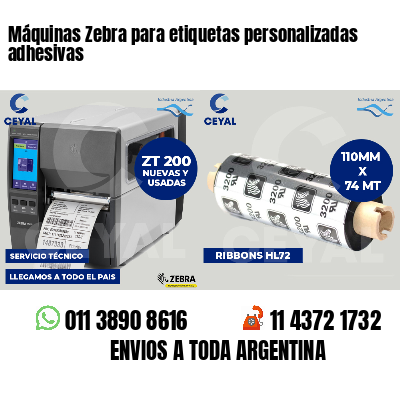 Máquinas Zebra para etiquetas personalizadas adhesivas 