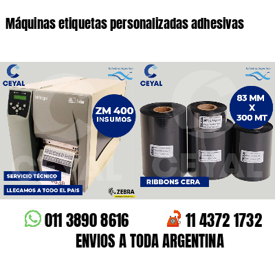 Máquinas etiquetas personalizadas adhesivas 