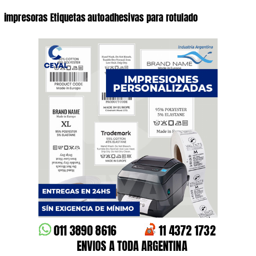 impresoras Etiquetas autoadhesivas para rotulado