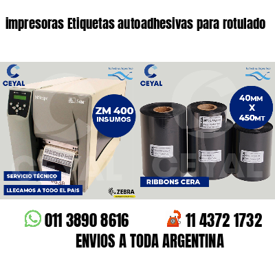 impresoras Etiquetas autoadhesivas para rotulado