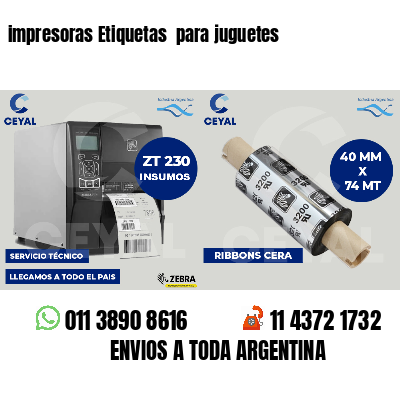 impresoras Etiquetas  para juguetes