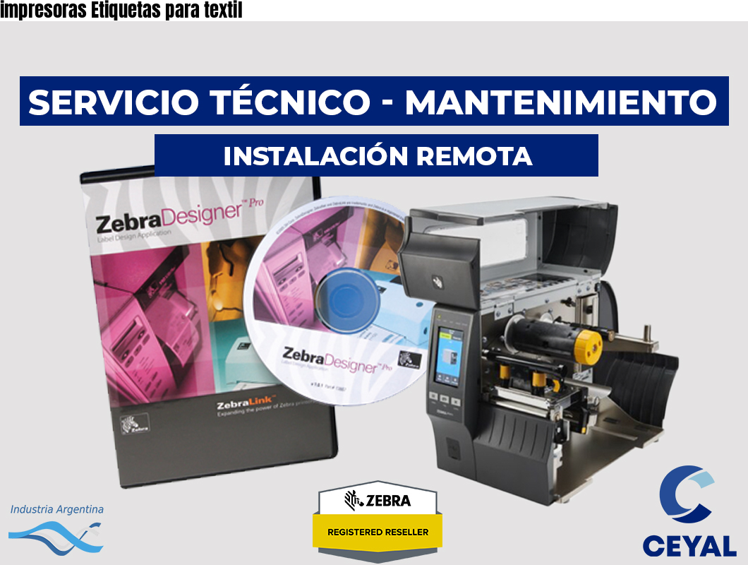 impresoras Etiquetas para textil