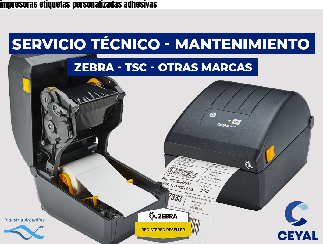 impresoras etiquetas personalizadas adhesivas 