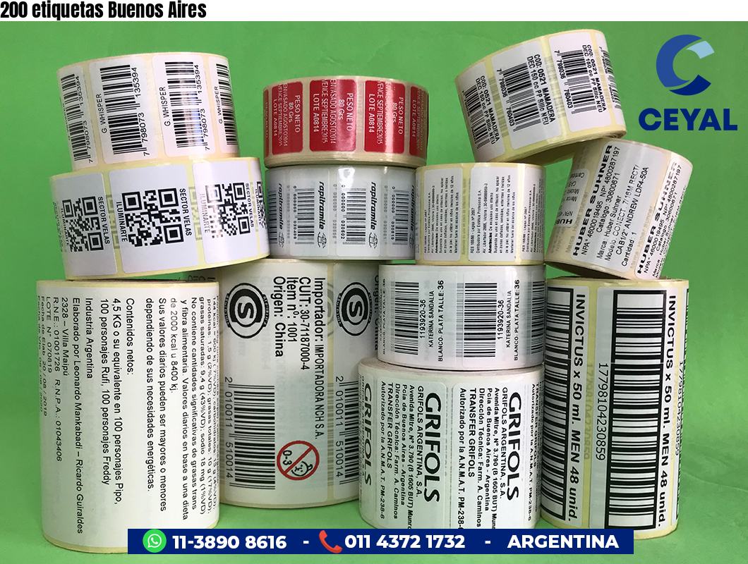 200 etiquetas Buenos Aires