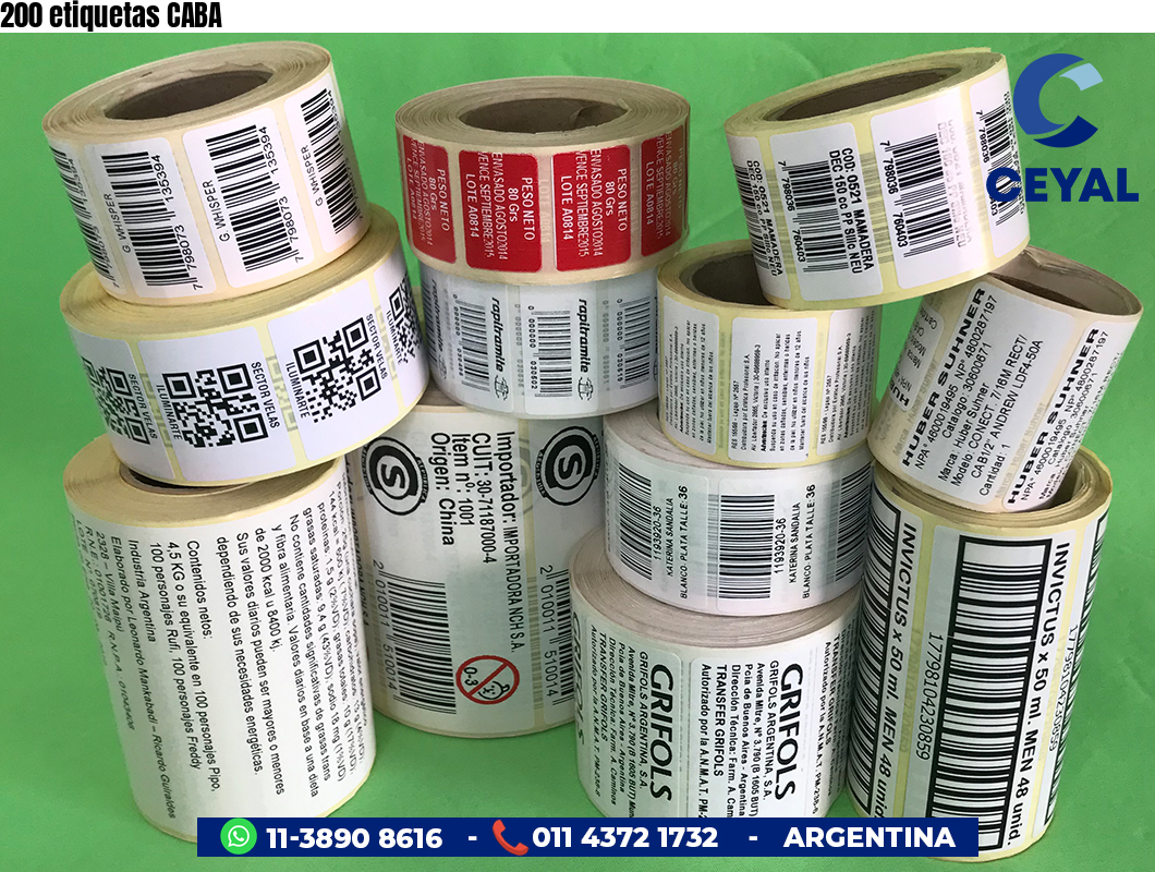 200 etiquetas CABA