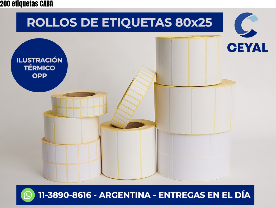 200 etiquetas CABA