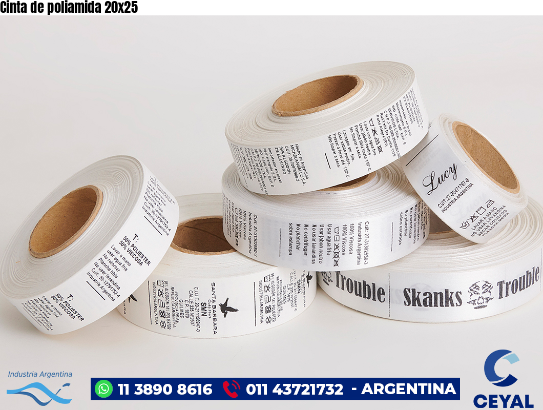 Cinta de poliamida 20×25