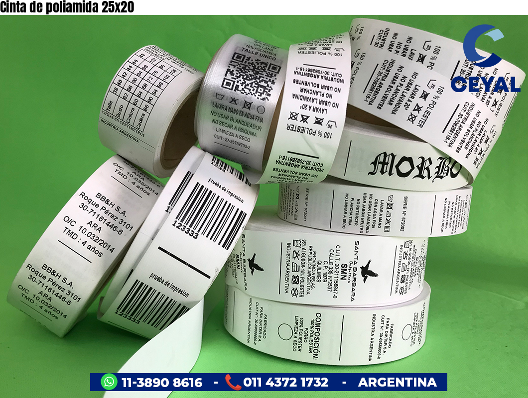 Cinta de poliamida 25×20