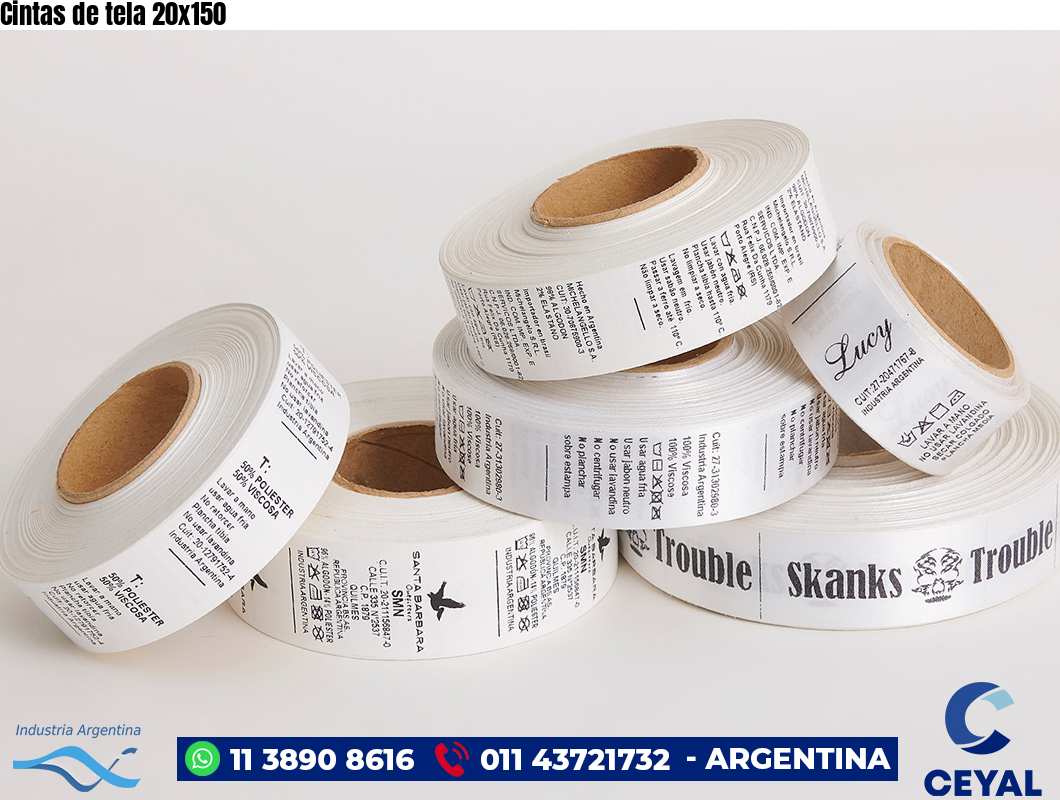 Cintas de tela 20×150