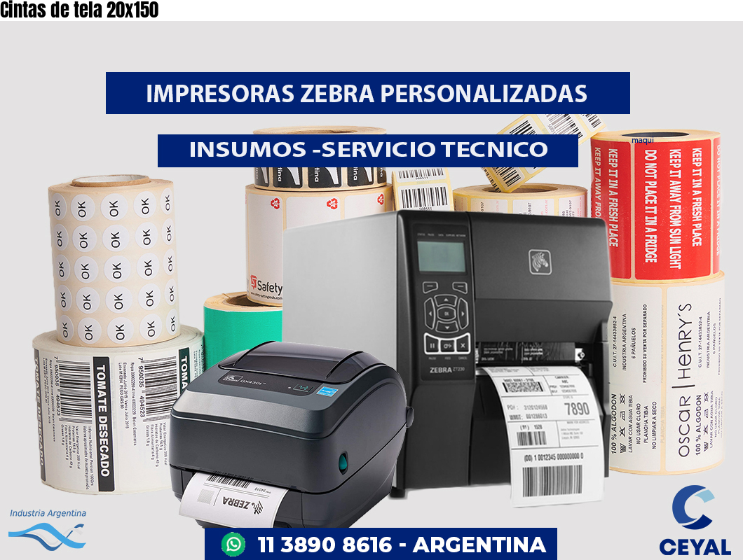 Cintas de tela 20x150