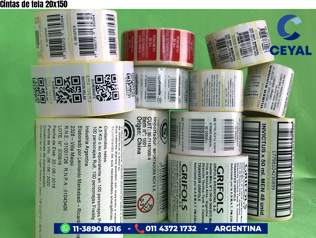 Cintas de tela 20x150