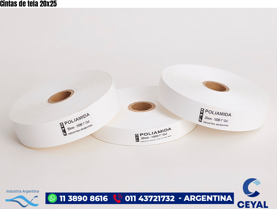 Cintas de tela 20×25