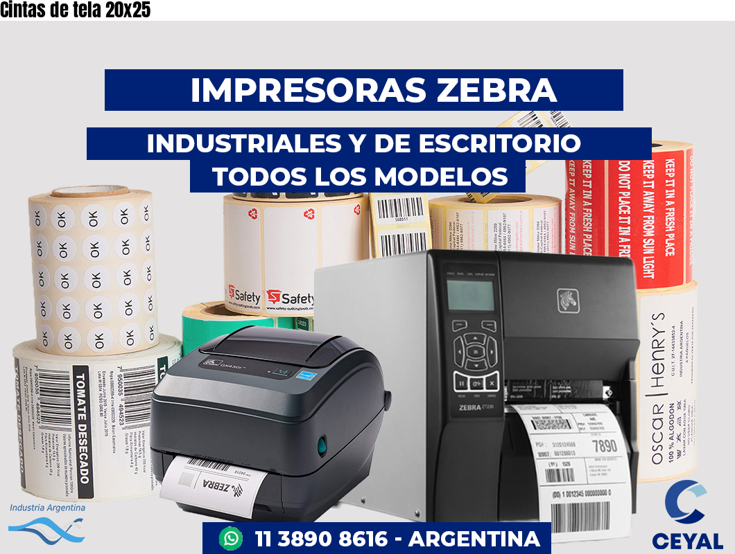 Cintas de tela 20x25