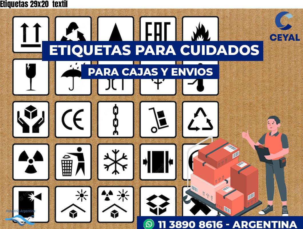 Etiquetas 29x20 textil
