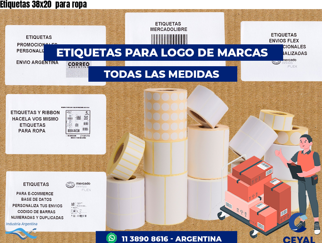 Etiquetas 38x20 para ropa