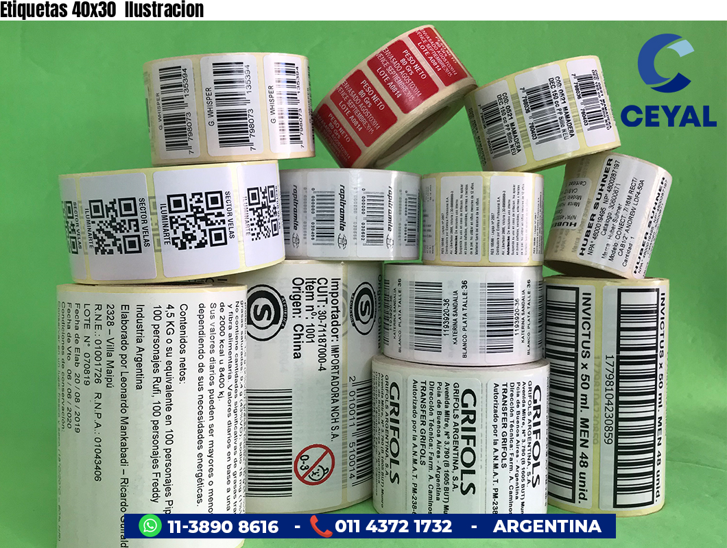 Etiquetas 40x30 Ilustracion