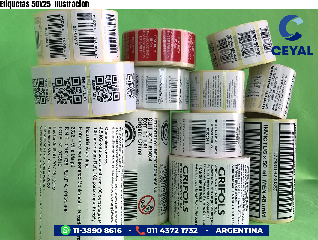 Etiquetas 50x25  Ilustracion