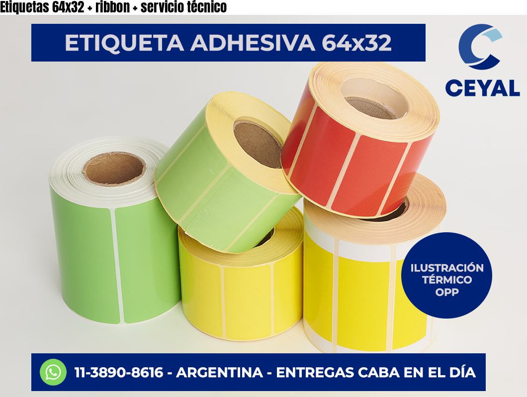 Etiquetas 64×32   ribbon   servicio técnico