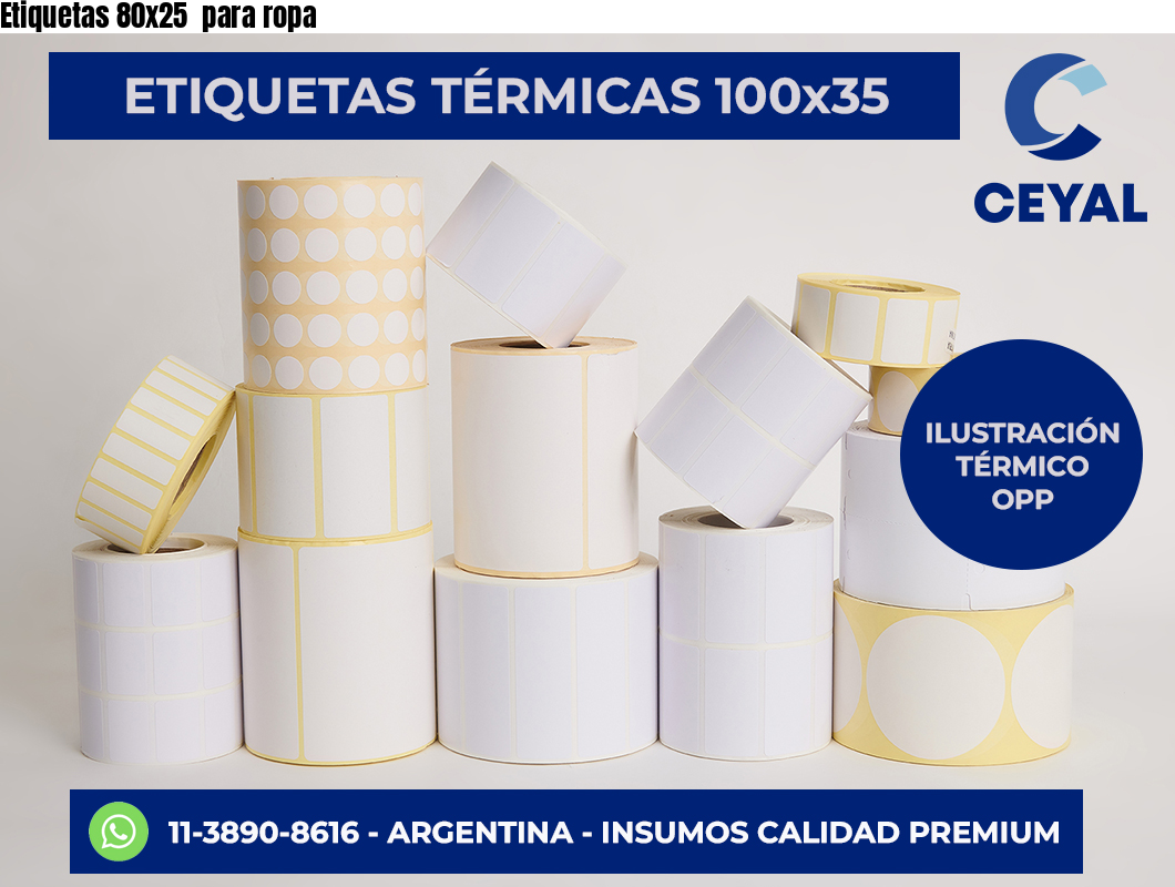 Etiquetas 80×25  para ropa