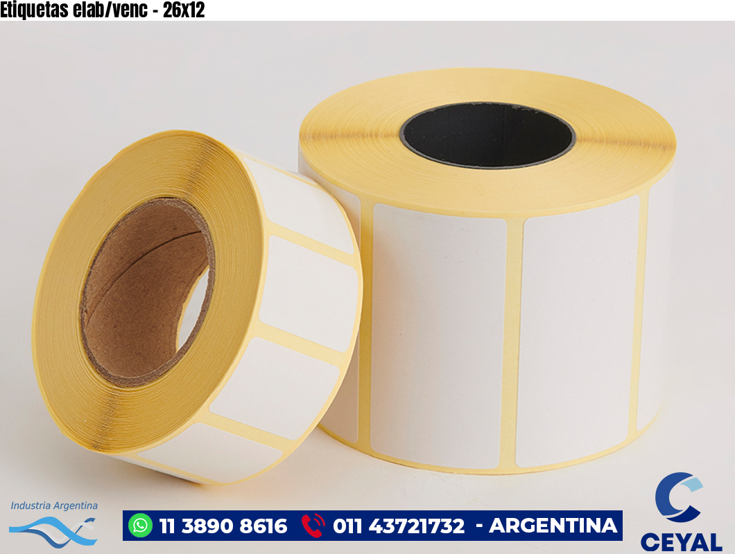 Etiquetas elab/venc - 26x12
