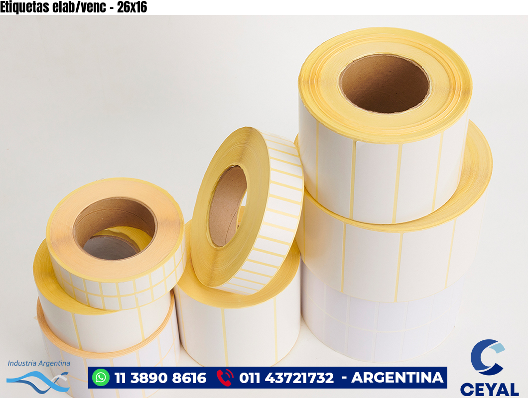 Etiquetas elab/venc - 26x16