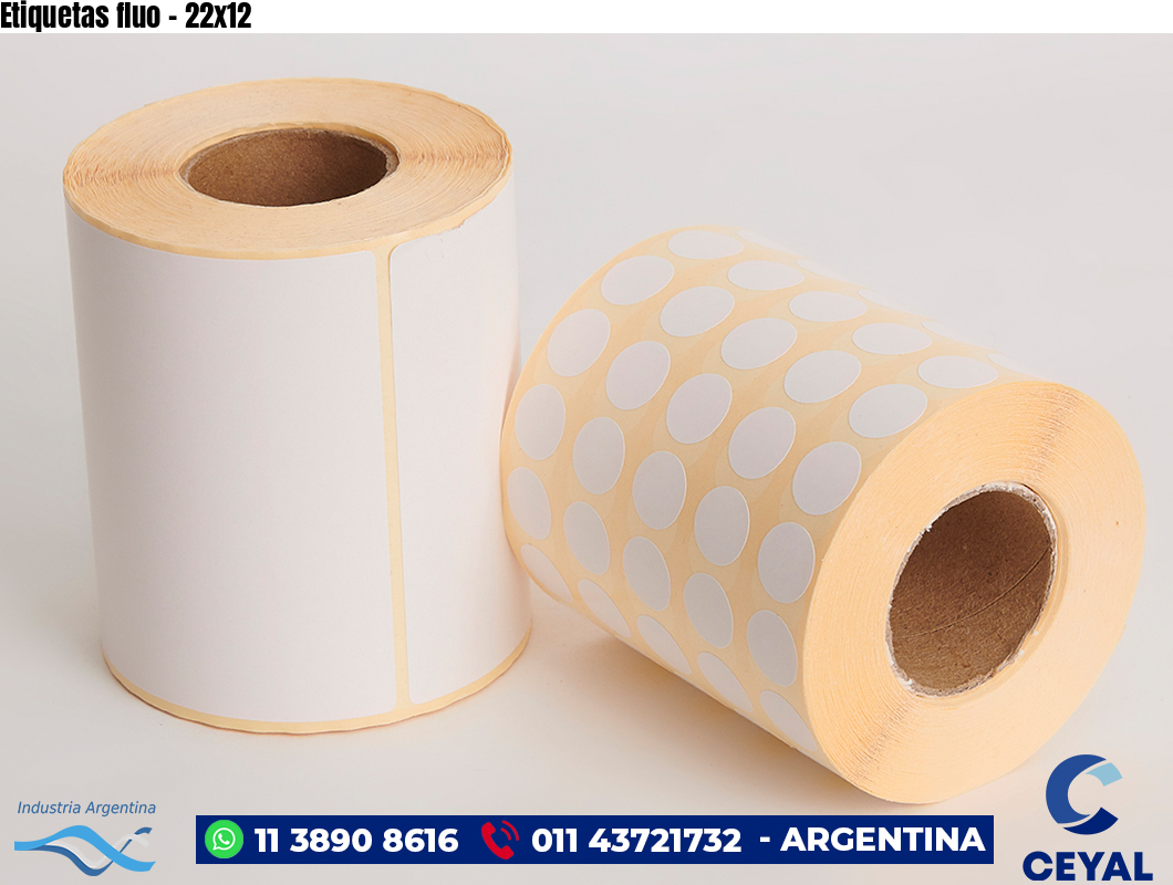 Etiquetas fluo - 22x12