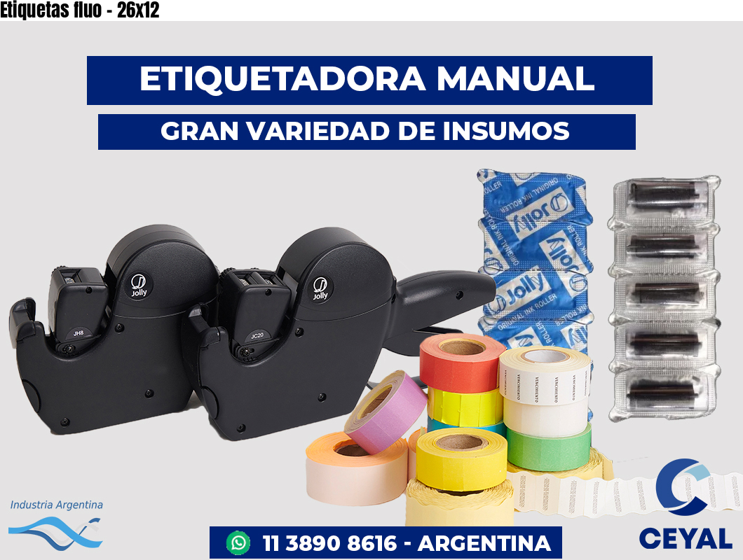 Etiquetas fluo - 26x12