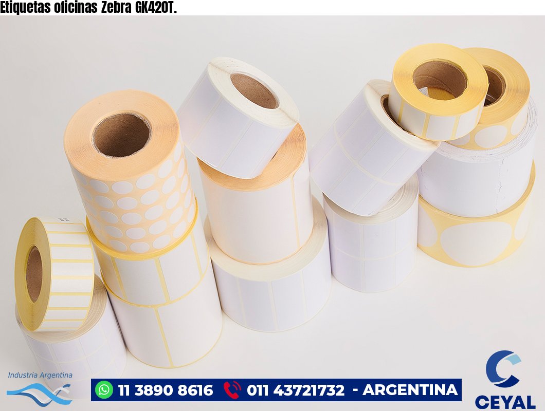 Etiquetas oficinas Zebra GK420T.